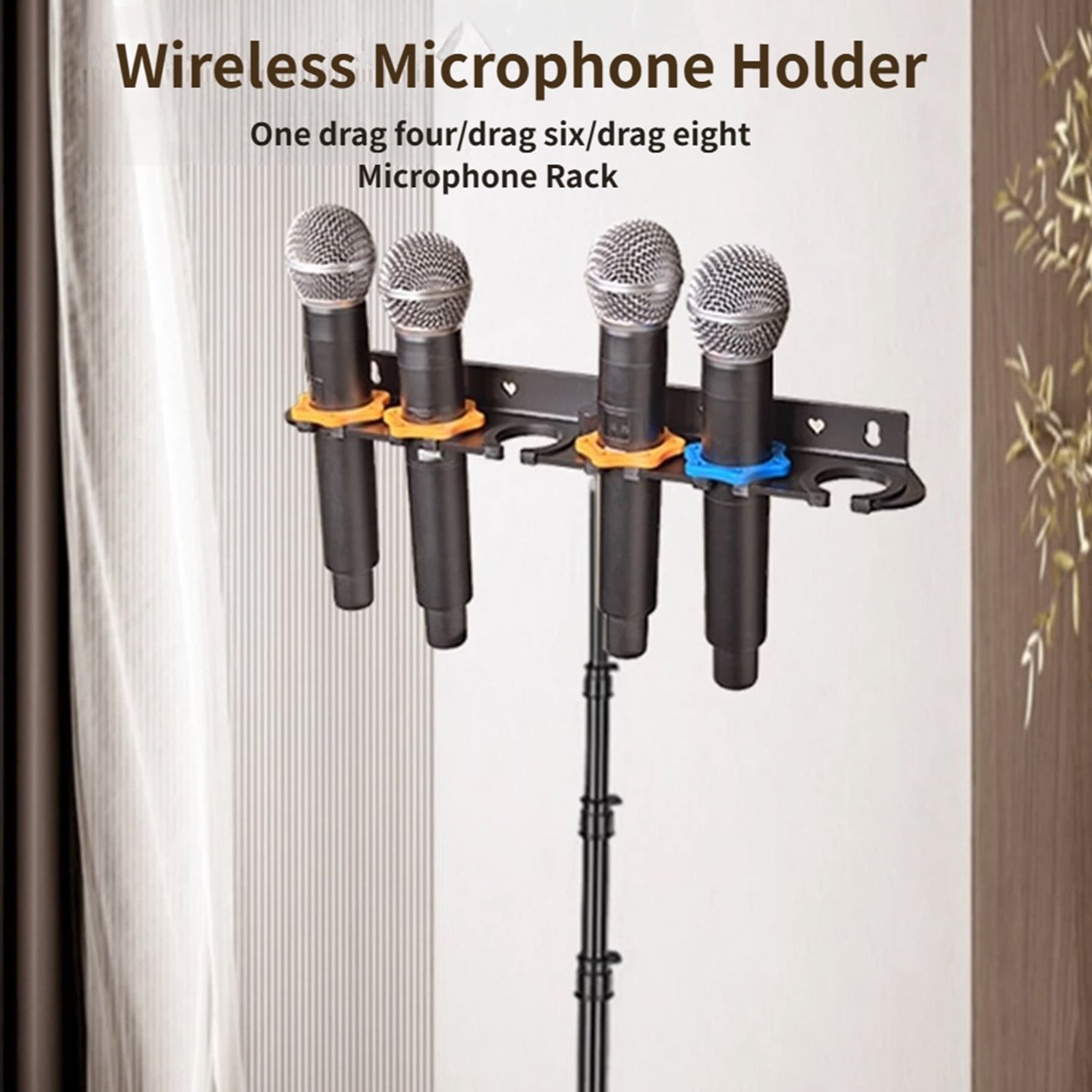 Metal Microphone Holder Compatible Various Microphones Includes Desktop Stand and Storage Tray Durability