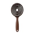thumbnail image 1 of Halovida Detangling Hair Brush, Double Layer Design with Boar Bristles, Scalp Massage Brush, Chrome, 1 of 5