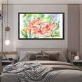 thumbnail image 4 of Flower Wall Art Red Foxes Rustic Landscape Floral Canvas Art Wall Decor For Bedroom Livingroom Office, 4 of 8