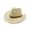 Beige, variant on Women's Wide Brim Sun Hat Men Summer Western Cowboy Hat Straw Hat Hollowed Out Visor Cap