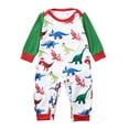 thumbnail image 1 of Pyjama Imprimé Dinosaure pour la Maison, Col Rond, Manches Longues, Ensemble de Pyjama Familial à Carreaux Rouges et Noirs, 1 of 1