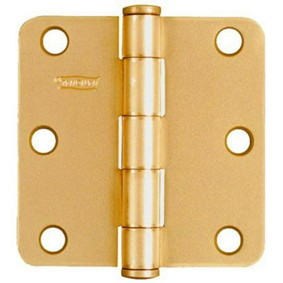 3" 1/4 Round Corner Door Hinge National Door Hinges N236-976 Steel 038613236974