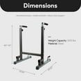 thumbnail image 5 of BalanceFrom Steel Frame Dip Station with Adjustable Height, 500 lb Weight Capacity, Black, 5 of 7