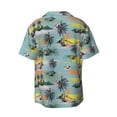 thumbnail image 2 of Wukai Hawaiian Style Men's Casual Short-Sleeve Button Down Shirt - Lightweight Summer Dress Shirt for Daily Wear-Small, 2 of 7