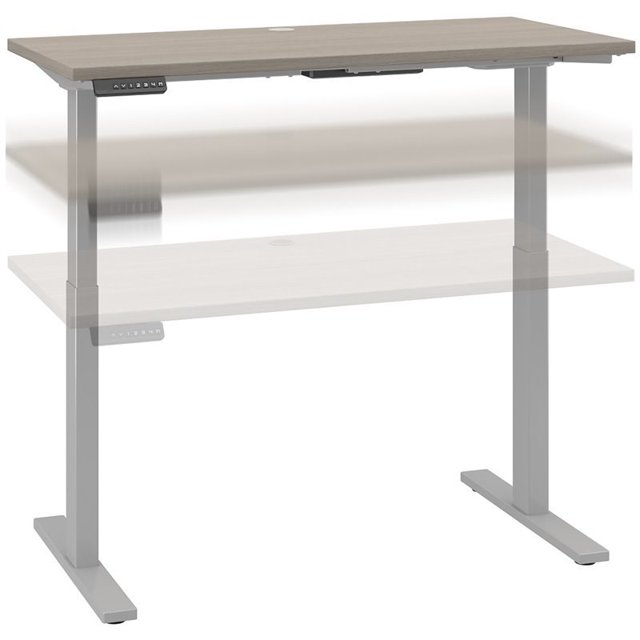 Move 60 Series 48W x 24D Height Adjustable Desk in Sand Oak - Engineered Wood
