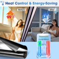thumbnail image 2 of Window Privacy Film One Way,Reflective Home Glass Mirror Tint See Out Not in,Heat Control Sun Blocking Static Cling for Office Front Door Daytime Privacy Covering,Black-Silver,17. 5x78. 7 in, 2 of 9
