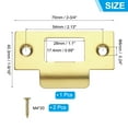 thumbnail image 2 of Uxcell Universal Latch Strike Plate with Screw for Door Gold, 2 of 6