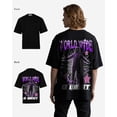 thumbnail image 5 of G West Mens Oversized World Wide Star Tee Pink Size- X-Large, 5 of 5