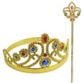 thumbnail image 1 of Princess Crown and Wand Set Lovely Shiny Rhinestone Dress up Crown Princess Wand, 1 of 6