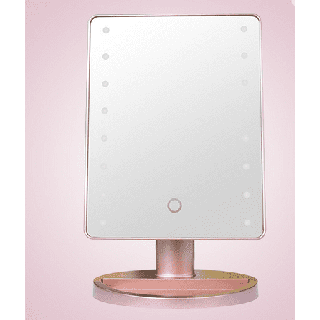Smarit LED Lighted Vanity/makeup Desktop Mirror Smart Touch Screen Portable Tabletop Lighted ...