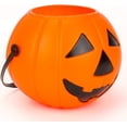 thumbnail image 5 of 7 Pack Halloween Pumpkin Buckets, 1 Large and 6 Small Trick or Treat Plastic Pumpkin Candy Pail, Halloween Treat Bucket Halloween Decorations, 5 of 7