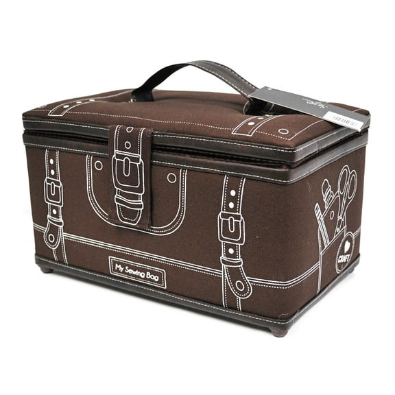 Suzy's My Sewing Bag Themed Hobby Basket Brown