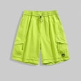 thumbnail image 2 of KPOPLK Chino Shorts Men 5 Inch Inseam Mens Twill Shorts Cargo Casual Cotton Drawstring Classic Stretch Hiking Straight Short Size XXL,Green, 2 of 5