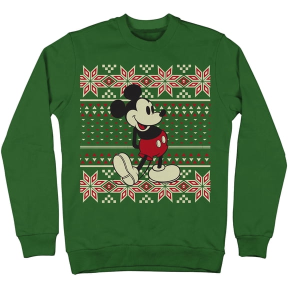 Mickey Mouse Classic Christmas Snowflake Patterns Ugly Christmas Sweatshirt
