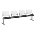 thumbnail image 2 of KFI Studios KOOL 4 Seat Reception Bench, White Back, Black Seat, 2 of 2