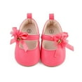 thumbnail image 2 of Nygoyerh Toddler Baby Girls Princess Shoes Soft Flower Bow Non-slip Bottom First Walker Shoes, 2 of 6
