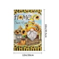 thumbnail image 4 of Rdsfhsp Home Sweet Home Gnome Sunflower Spring Summer Small Decorative Garden Flag, Bee Honey Yard Home Outside Black Yellow Stripe Flag Decoration, Fall Farmhouse Outdoor Decor Double Sided 12x18, 4 of 5