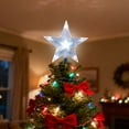 thumbnail image 3 of Christmas Tree Topper Star, Treetop Rustic Holiday Tree Toppers, Colorful Led Light Christmas Tree Decor for Christmas Holiday Home Fit for General Size Xmas Tree, 1 Pcs, 8.7x2.2", 3 of 7