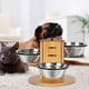 thumbnail image 1 of Comedero y bebedero elevados para gatos, estable para interiores, dispensador de comida, plato para beber agua, platos para mascotas con soporte de, 1 of 10