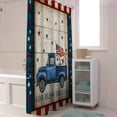 thumbnail image 4 of Independence Day Vintage Truck Shower Curtain, Rustic Wooden Texture Shower Curtain Set with Hooks, Summer Waterproof Fabric Shower Curtains for Bathroom Decor, 72x72 Inch Bath Curtain, 4 of 6