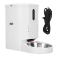 thumbnail image 1 of Alimentador automático de mascotas, grabación temporizada, previene atascos, dispensador inteligente de alimentos secos para mascotas desmontable con botón de bloqueo para perros y gatos, 1 of 8
