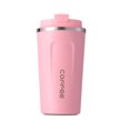 thumbnail image 1 of Inteprter Taza de café de viaje Taza aislada portátil Frasco de acero inoxidable a prueba de fugas Botella de vacío 510ml Blanco Utensilios de cocina Rosa, 1 of 6