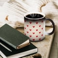 thumbnail image 6 of Heart Shape Color Changing Mug, Heat Sensitive Ceramic Coffee Cup Temperature Activated Cup for Coffee Tea Hot Cocoa Drinks for Home Office and Gift Giving, Fun Surprise Effect, 6 of 7