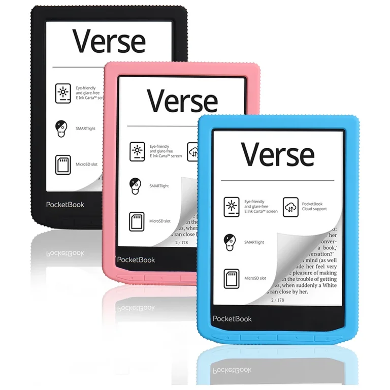 PocketBook Shell Cover For Verse & Verse Pro E-Readers - Blue Protective Case With Magnetic Closure