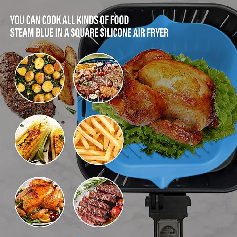 Silicone Air Fryer Liner (top ), Square Air Fryer Liners Pot