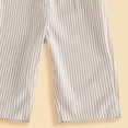 thumbnail image 4 of Faraee Toddler Baby Girl Clothes Ruffles Striped Romper Jumpsuit Suspender Pants Bib Overalls Spring Summer Outfits Beige 12-18 Months, 4 of 5
