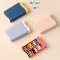 thumbnail image 2 of Mini organizador de plástico portátil de viaje para caja de pastillas pequeña para caja de tableta dispensador extraíble tipo tirador de vitamina Holde Feliz Sencillez, 2 of 5