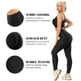 thumbnail image 5 of SEASUM Women's High Waist Butt Leggings Tummy Control Textured Workout Yoga Pants Black 3XL, 5 of 8
