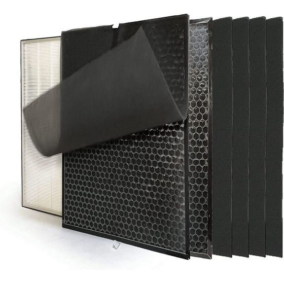 HEPA Filter Carbon Replacement Set For Air Doct Air Purifier 3000 3000M Includes (1) HEPA (2) Carbon VOC Filters (4) Pre Filters