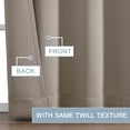 thumbnail image 5 of OVZME 2 Panels Set Stone Blackout Curtains 63 inch Length , Light Filtering Room Darkening Window Treatment, Soft Casual Rod Pocket Privacy Curtain Drapes for Bedroom, W40 x L63 inch, Stone, 5 of 7