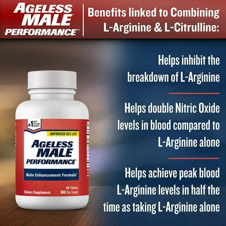 Ageless Male Performance, Male Enhancement Formula, 60 Tablets