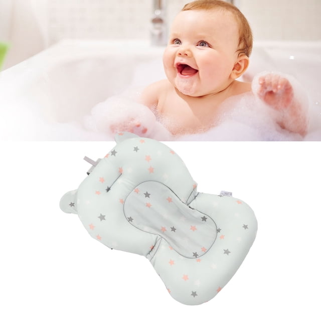 COJÍN PARA ASITO DE BAÑO PARA BEBÉ, TAPETE DE SOPORTE PARA BAÑERA PARA BEBÉ, SOPORTE DE BAÑO AJUSTABLE FLOTANTE PLEGABLE PARA Recién Nacido, Almohadilla de Red Universal