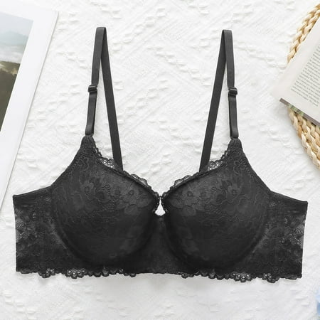 Itsame 1PC Bras for Women s Full Support Everyday Casual Bra Set Wireless Comfort Bralette Black Size 70B