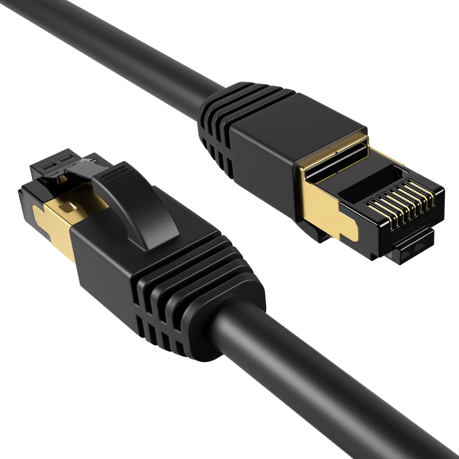 50FT Cat8 Ethernet Cable Copper Shielded RJ45 Cord for Router, PC, Gaming, Servers, PoE Security Cameras, Smart TVs, 40Gbps High-Speed Network Patch, Black, Cables Direct Online