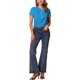 thumbnail image 2 of BLUSA ESTAMPADA DE PUNTOS EN V DE MANGAS CORTAS PARA MUJER INSPIRADA CHIC M AZUL CIELO, 2 of 6