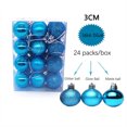 thumbnail image 2 of Staron 24Pcs Light Blue Christmas Ornaments, Christmas Tree Balls Ornaments for Xmas Christmas Tree 30mm/1.18" Mini Shatterproof Christmas Ornaments Hanging Ball for Holiday, 2 of 3