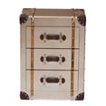 thumbnail image 3 of Baxton Studio Naylor Vintage Matte Bronze 3-Drawer Cabinet, 3 of 6