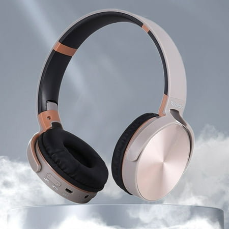 Gaming Headset Hwkond Wireless Headphones Bluetooth Earphone HIFI Stereo Headset BASS Mode Gaming Earbuds Over The Ear Headphone Gray