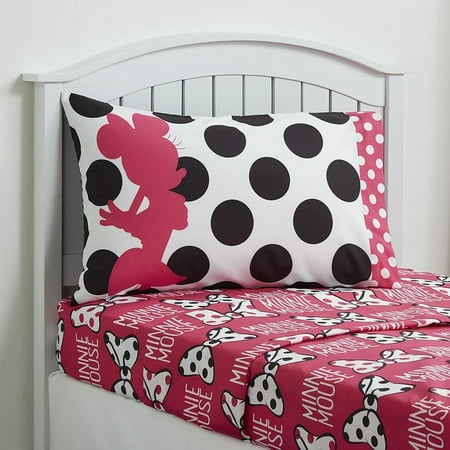 Disney Minnie Mouse All About Dots Twin Sheet Set Walmart Com