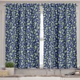 thumbnail image 2 of Ambesonne Nature Valance & Curtain, Continuous Vintage Jungle, 55"x36", Dark Lavender and Pale Green, 2 of 7