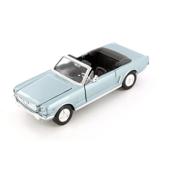 1964 1/2 Ford Mustang Convertible, Light Blue - Showcasts 77212D - 1/24 Scale Diecast Model Car