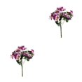 thumbnail image 2 of Kearding Decoración floral de apariencia realista para jardín de bajo mantenimiento Decoraciones de tela fáciles de limpiar Plantas falsas JH1245 Doble Púrpura 2Conjunto, 2 of 6