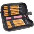 thumbnail image 3 of Wood Carving Tool Set, 12 Pcs Wood Carving Chisels Carving Knives With Sharpening Stone, Wood Carving Chisels Set With Bag Carpenter Chisels For Professionals And Beginners, 3 of 8