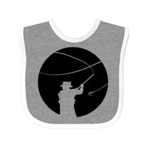 Inktastic Fly Fishing Silhouette Boys or Girls Baby Bib