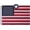 16x24 boat, variant on American Flag 12x18 Inch Nylon Embroidered Small USA Boat Flags for Outside with 2 Brass Grommets Heavy Duty 250 Anniversary for Marine Boat Cabin