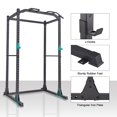 thumbnail image 4 of Power Cage, Multifunctional 1200lb Capacity Squat Rack with 2 Extra J-Hooks for Squats, Bench Press, Pull Ups, Strength Training, Home, Gym - 1026785, 4 of 5